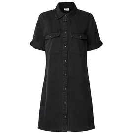 Noisy May Jeanskleid Shirtkleid Schwarz 34