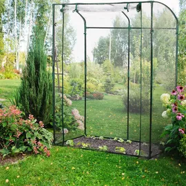 Relaxdays Tomatengewächshaus 1,7 x 1,3 x 0,75 m transparent/grün