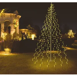 Spetebo Fahnenmast Beleuchtung 360 LED - H 800 cm - Schwarz