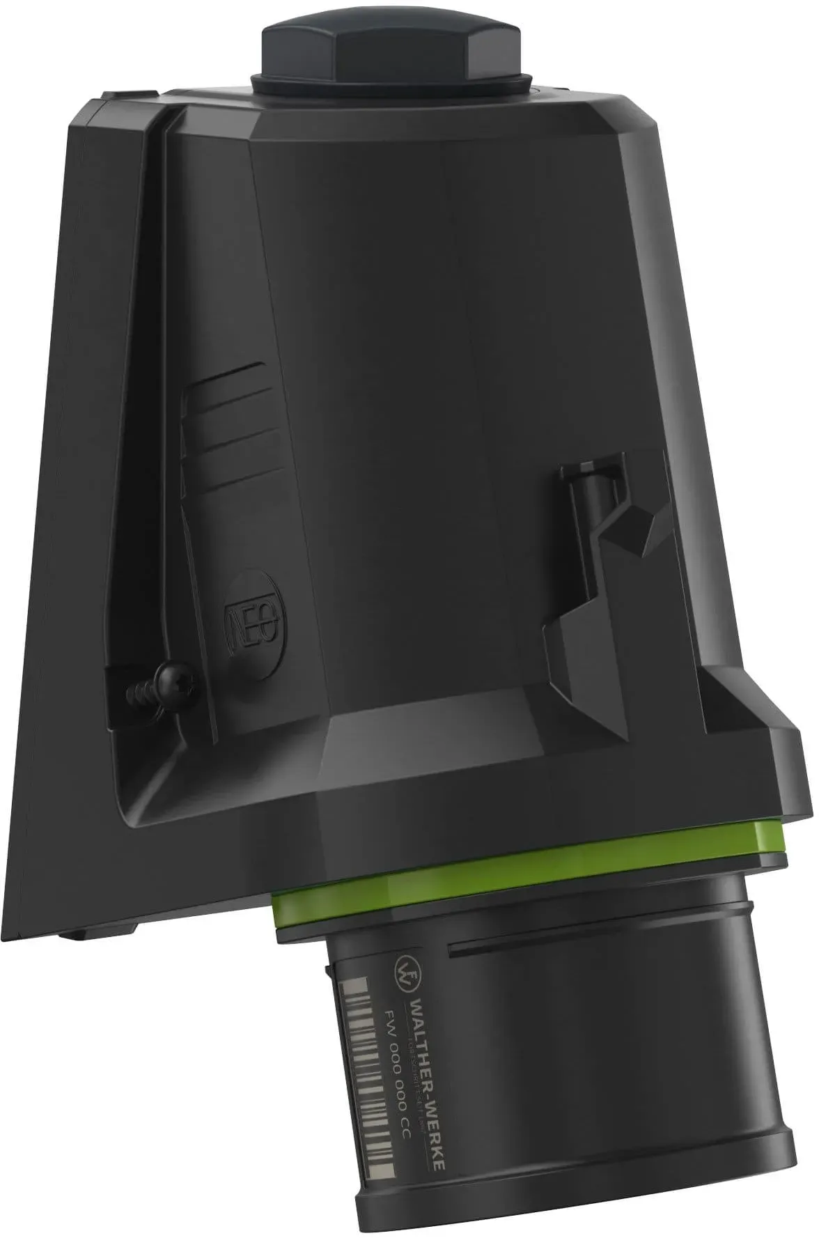Walther Electric FW710510SK CEE NEO Wandgerätestecker schräg, 16A, 5P, 10h, IP54 mit Schraubtechnik