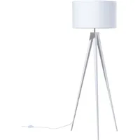 Beliani Stehlampe Weiß