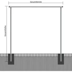 Schake Wäschetrockengerüst Ø48mm, Querstange 3,00m, ohne Haken