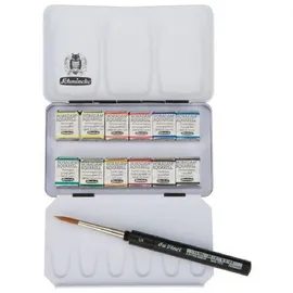 Schmincke Horadam Aquarell, Metallkasten, 12x1/2 Näpfchen