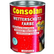 Consolan Wetterschutz-Farbe 5 l weiß seidenglänzend