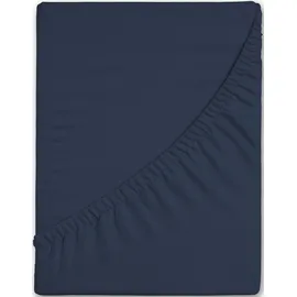 HIP Spannbettlaken Mako-Satin 90 x 200 cm blau