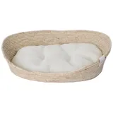 Dehner Premium Lovely Kuschelbett Tiefer Schlaf oval 58 cm x 48 cm beige