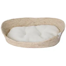 Dehner Premium Lovely Kuschelbett Tiefer Schlaf oval 58 cm x 48 cm beige