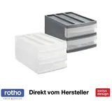 Rotho Schubladenbox Duo Systemix M 2 Schübe anthrazit