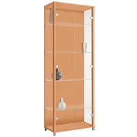 Fif Möbel Vitrine OPTIMA Standvitrine, Vitrinenschrank, Glasvitrine, Sammlervitrine beige