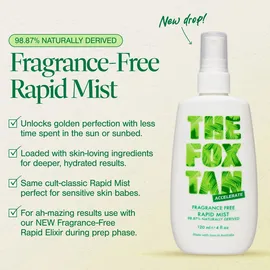 The Fox Tan Fragrance Free Rapid Tanning Mist 120 ml