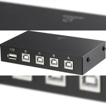 Renkforce 4 Port USB 2.0-Umschalter Schwarz