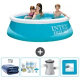 Intex Easy Set Schwimmbecken rund – 183x51 cm – Zubehör CB2 Blau No Size