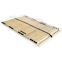 vidaXL Lattenrost mit 28 Latten 7 Zonen verstellbar 140 x 200 cm