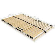 vidaXL Lattenrost mit 28 Latten 7 Zonen verstellbar 140 x 200 cm