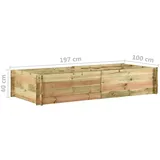 vidaXL Hochbeet Kiefernholz 197 x 100 x 40 cm