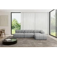 altdecor Modulares Sofa Ecksofa in L-Form - Razon-L2 - 285x160x70 cm Hellgrau Corner modular Sofa Eckcouch Couch Wohnlandschaft Cauchsofa Polstersofa - Hellgrau