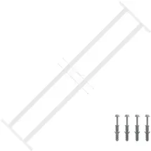 vidaXL Sicherheitsgitter für Fenster 63-114 cm mit 2 Querstangen Weiß