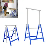 ACXIN 2X Gerüstbock Stützbock Teleskop-Arbeitsbock Set mit 7 - Stufiger Höhenverstellung, Tragkraft bis 150 kg, Stahlbau mit Sicherheitssystem, faltbar für Bequeme Lagerung
