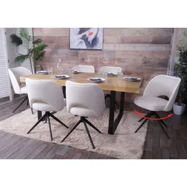 MCW Esszimmerstuhl MCW-N72 Stoff creme 6er Set