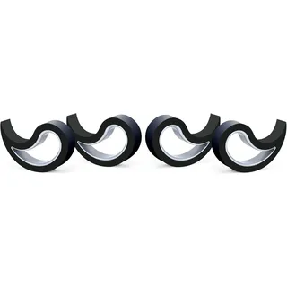 Stoppy, Stoppi, Fensterstopper, Türstopper, Türkeil, Türhaken, Fensterklammer, 4er Set (erhältlich in 14 Farben) (schwarz)