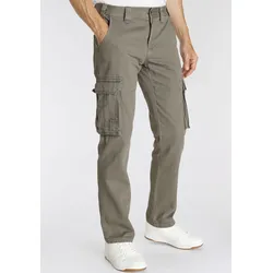 Cargohose MAN'S WORLD, Herren, Gr. 44, N-Gr, grün (olivgrün), Obermaterial: 100% Baumwolle, unifarben, casual, bequem lang, Hosen, mit aufgesetzten Taschen