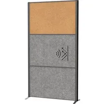 Maul Akustik-Trennwand MAULconnecto 9605089, dunkelgrau, braun 100,0 x 182,0 cm, 1 St.