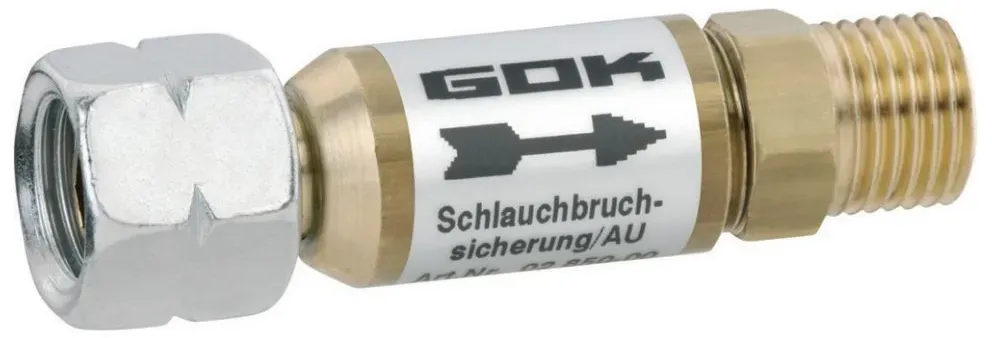 GOK Schlauchbruchsicherung SBS-AU 29mbar 1,5kgph,   G 1-4 LH-UEM x G 1-4 LH-KN