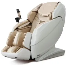 Naipo Massagesessel R50 Kunstleder 80 x 110 x 90 cm Weiß mit Wärmefunktion