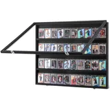 Vevor Vitrine für Sportkarten in 36 verschiedenen Ausführungen, 77,5x61,7x5,5cm Präsentationsrahmen mit 98 UV-Schutz PC-Glas abschließbarer Wandschrank für Fußball Basketball Hockey Sammelkarten