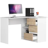 akord furniture factory AKORD B16 rechts Weiß Front Sonoma-Eiche B124 x H77 x T85 cm