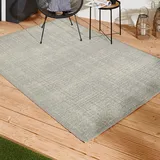 LUXOR LIVING Teppich LUXOR LIVING "Patio, LAGERRÄUMUNG", grau (elfenbeinfarben), B:80cm H:3mm L:150cm, Kunstfaser, Teppiche, Teppich, Kurzflor, meliert, In- und Outdoor geeignet, für Balkon & Terrasse