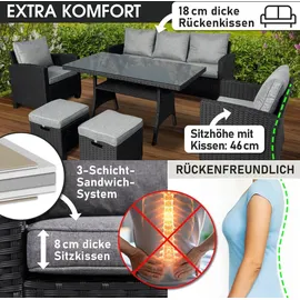 Brast Delight Loungeset schwarz/grau