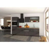 Held Küchenzeile Mailand 290 cm Grau
