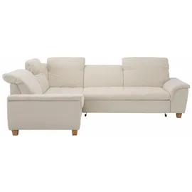 Home Affaire Ecksofa HOME AFFAIRE "Lyla fester Sitzkomfort, bequeme Armlehnen, Breite 275cm, L-Form", beige (natur), B:275cm H:81cm T:214cm, Luxus-Microfaser Lederoptik (100% Polyester);Microfaser PRIMABELLE (100% Polyester);Feinstruktur weich (100% Polyester), Sofas,