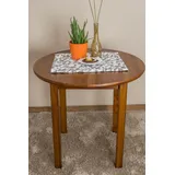 Esszimmertisch rund 80x80 cm Kiefer massiv, Farbe: Eiche - Braun