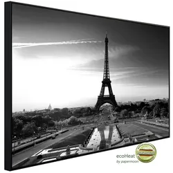 papermoon Infrarotheizung »EcoHeat - Paris Eiffelturm Schwarz + Weiss«, Matt-Effekt - bunt
