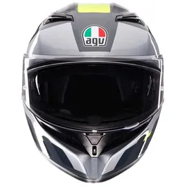 AGV K3 Shade E2206 Mplk Integralhelm - Grey / Yellow Fluo - S