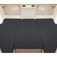 BettwarenShop Spannbettlaken Baumwolle-Jersey-Elasthan 2 Längsbetten + Mittelteil anthrazit