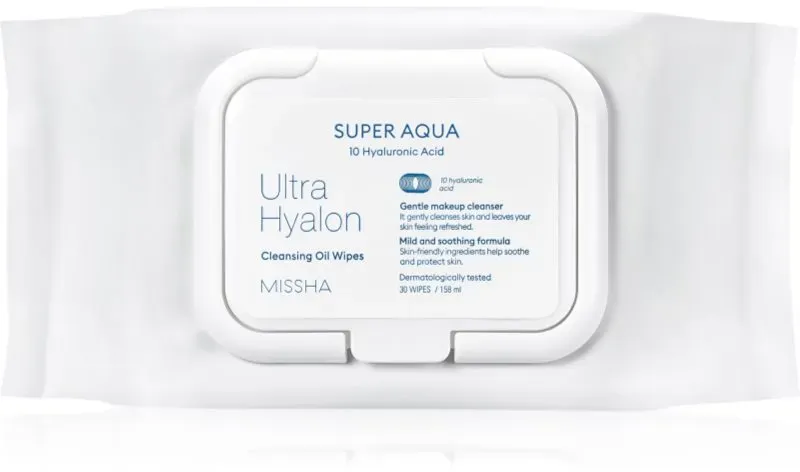 Missha Super Aqua 10 Hyaluronic Acid Reinigungs - und Abschminkpads 30 St.