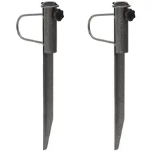 vidaXL Schirmständer mit Erdspießen 2 Stk. 19x42 cm Verzinkter Stahl