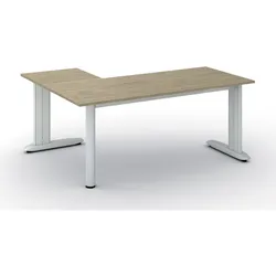 Bürotisch PRIMO FLEXIBLE, 1800 x 1400 mm, Eiche natur