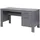 Woood Schreibtisch Dennis aus Kiefernholz, skandinavisches Design, Dunkelgrau lackiert, mit Schubladen Schubladen, rechteckig, eckig, 59x74x141 cm, Stauraum, Arbeitszimmer, Schreibtische, Bürotische