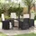 vidaXL Garten Essgruppe 5 pcs Schwarz Poly-Rattan - Schwarz