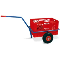 BRB Handwagen mit Kunststoffkorb 600x400x320 mm, rot, Tragkraft 200 kg