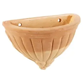 Dehner Terrakotta-Blumentopf Wandhänger Fermo, antik-terrakotta, ca. B30/H20/T18 cm