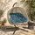 Outsunny Hängesessel oval Sand / Schwarz  2-Sitzer mit Gestell 