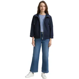 Tom Tailor regular Fit Sweatjacke mit Viskose-Anteil, Dunkelblau, XXL