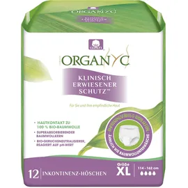 Organyc Inkontinenz-Höschen - Größe XL, 12Stk