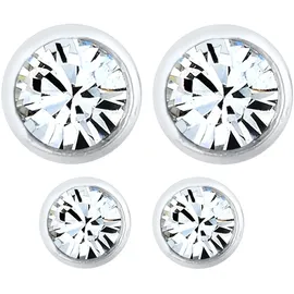 Elli Ohrstecker Set Basic Silber 925 2er Set mit Swarovski-Kristall