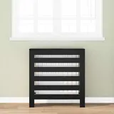 vidaXL Heizkörperverkleidung Schwarz Eichen-Optik 78 x 20 x 82 cm